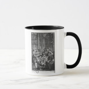 Elektrisches Experiment gemacht auf einem Mann Tasse