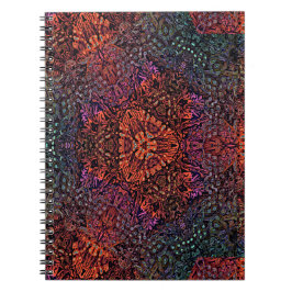 Elektrisches Fraktal-Kaleidoskop abstraktes Design Notizblock