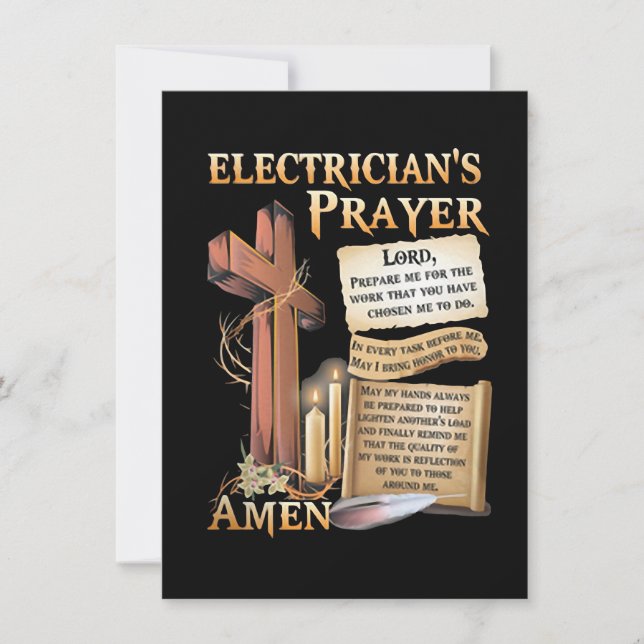 Elektrisches Gebet Amen Mitteilungskarte (Vorderseite)