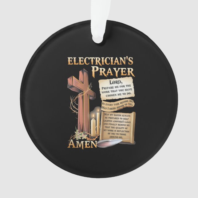 Elektrisches Gebet Amen Ornament (Vorderseite)