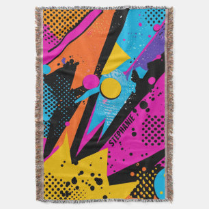 Elektrisches Gelb Magenta Urbaner Grunge Halftone Decke