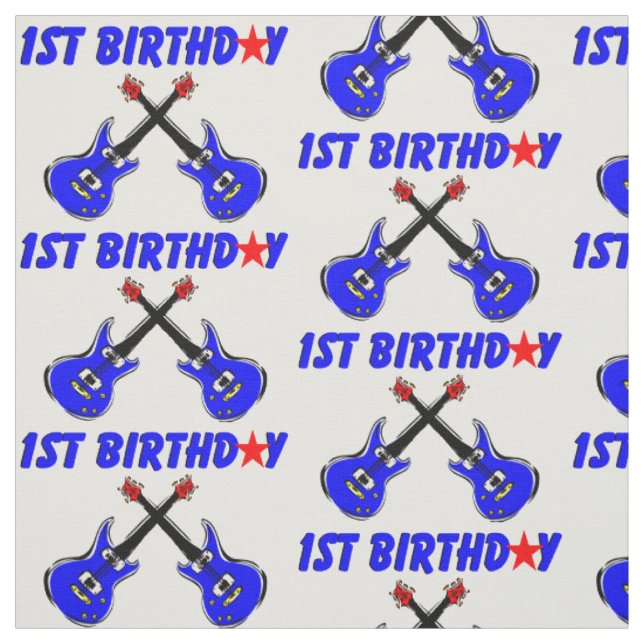ELEKTRISCHES GITAR 1. GEBURTSTAG STOFF (Muster)