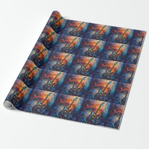 Elektrisches Gitarrenkunstpapier Geschenkpapier