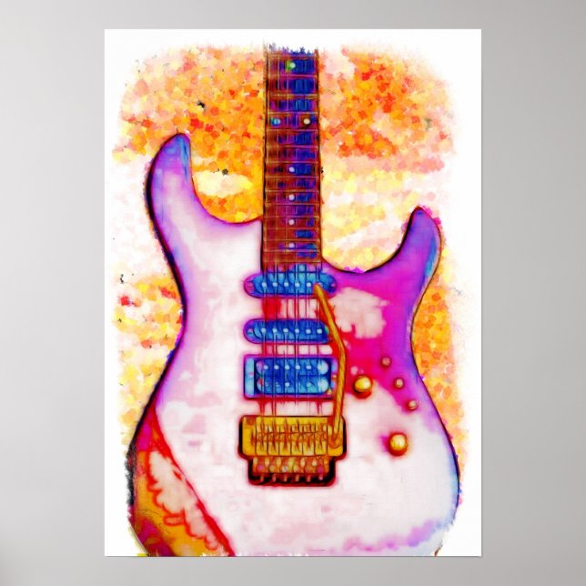 Elektrisches Gitarrenposter Poster (Vorne)