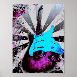 Elektrisches Gitarrenposter Poster