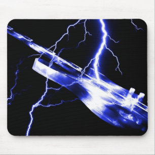 ELEKTRISCHES GUITAR blau Mousepad