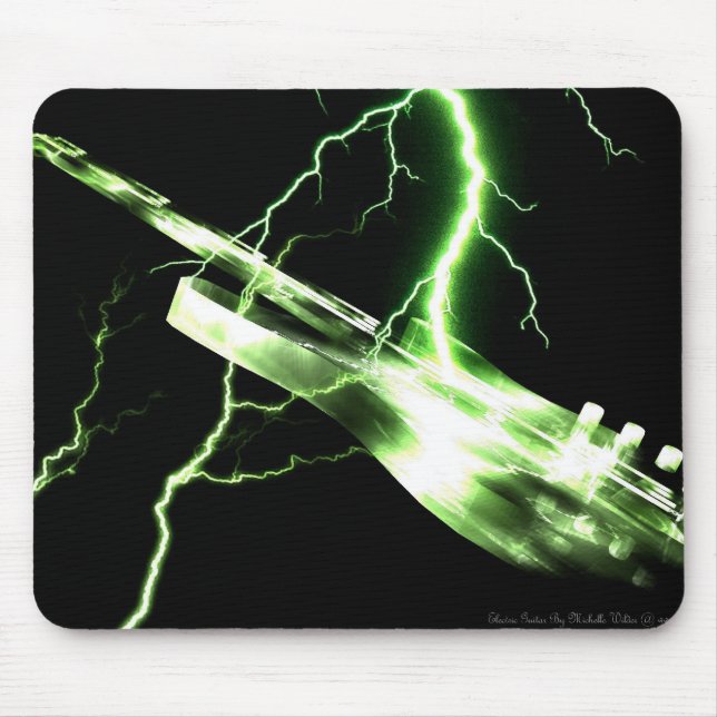 ELEKTRISCHES GUITAR grün Mousepad (Vorne)