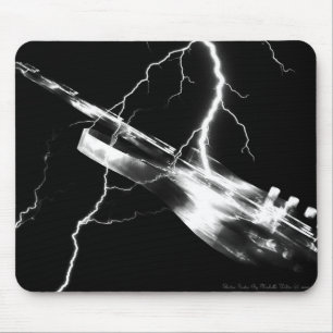 ELEKTRISCHES GUITAR weiß Mousepad