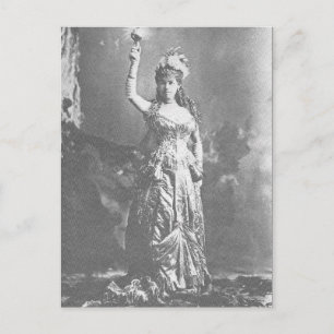 Elektrisches Licht Frau W. K. Vanderbilt in Kostüm Postkarte