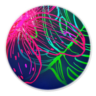 Elektrisches Luau Tropische Nacht Neon Aloha Keramikknauf