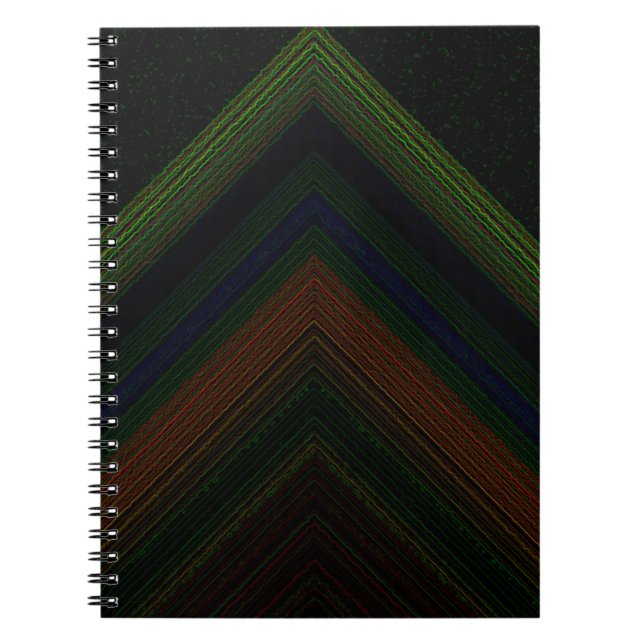 Elektrisches Mountain Black Notebook Notizblock (Vorderseite)