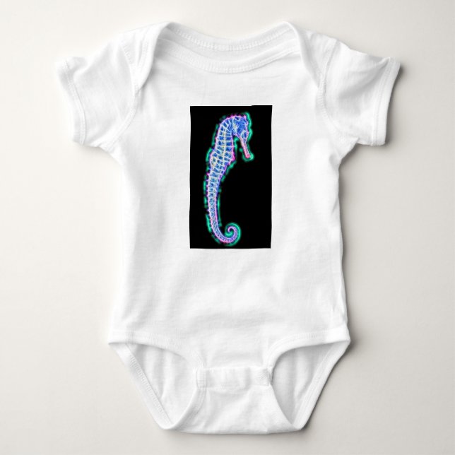 Elektrisches Seepferd Baby Strampler (Vorderseite)