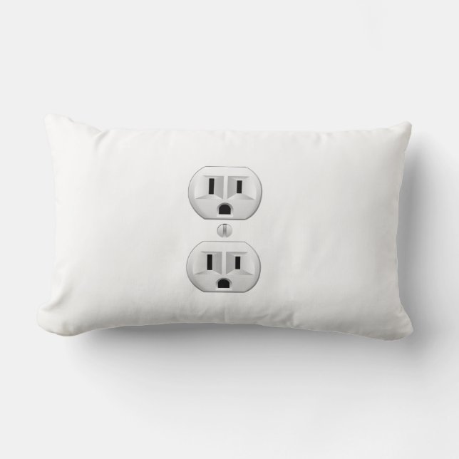 Elektrisches Stecker-Klicken, zum des Farbdekors Lendenkissen (Vorderseite)