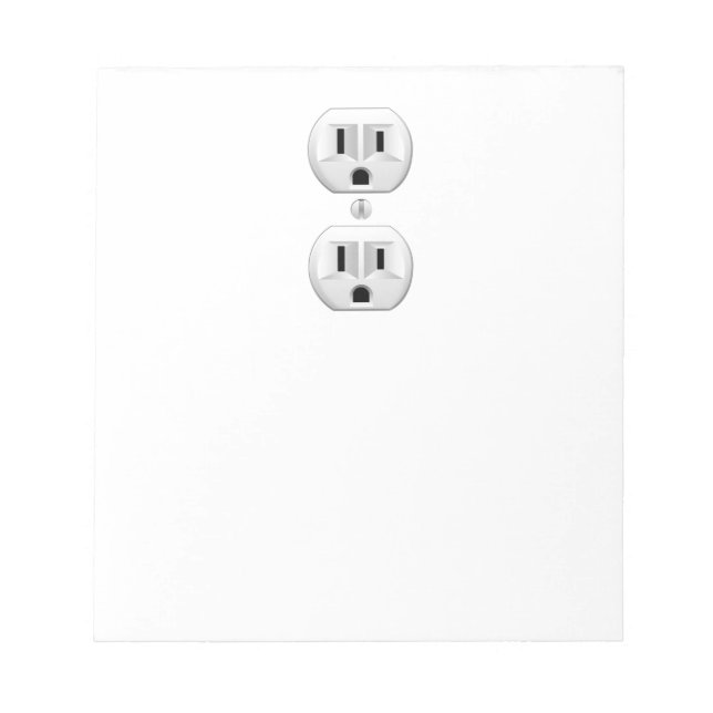 Elektrisches Stecker-Klicken, zum des Farbdekors Notizblock (Vorderseite)