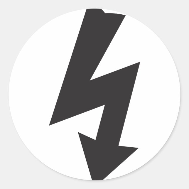 Elektrisches Symbol Donunder Electric Runder Aufkleber (Vorderseite)