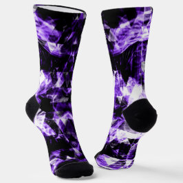 Elektrisches ultraviolettes lila funkelnd Dreieck Socken