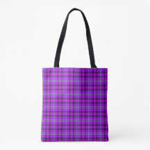 Elektrisches Violett und Fuchsia-Karo-Lila
