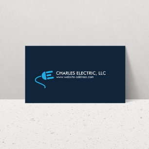 ELEKTRIZISCHE LOGO MODERNE GESCHÄFTSKARTE IN BLAU VISITENKARTE