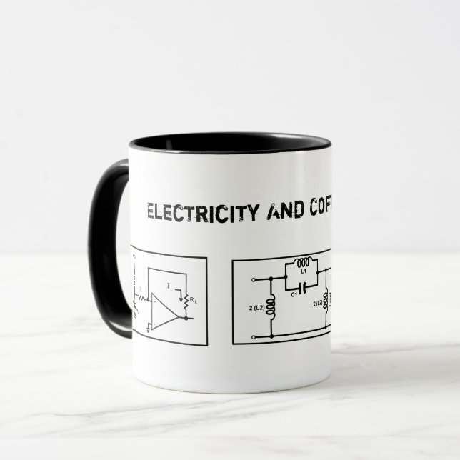 Elektrizität und Kaffee-Do-Mix-Tasse Tasse (Vorderseite Links)