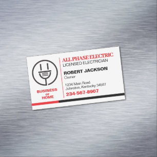 Elektrizitätsdienst Magnetische Visitenkarte