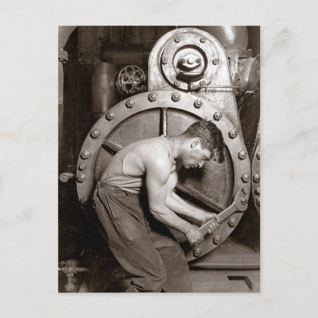 Elektrizitätskraftwerk Worker, 1920 Postkarte (Vorderseite)