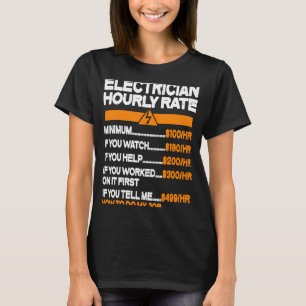 Elektrizitätsversorger Strom für Stunden T-Shirt