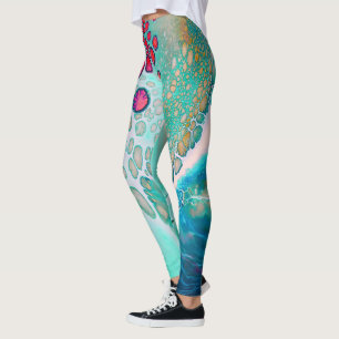 Elektro-Gezeiten der Farb-Marmorkugel Leggings
