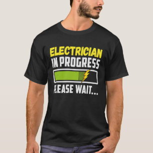 Elektro in der Entwicklung Bitte warten Sie, künft T-Shirt