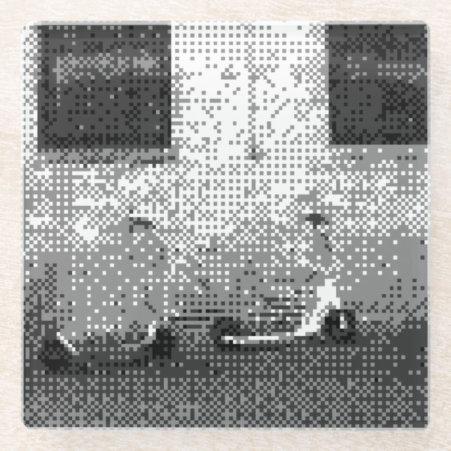 Elektro-Roller Glasuntersetzer (Vorderseite)