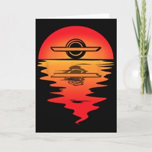 Elektro-Skateboard Vintage-Sonnenuntergang Onewhee Karte