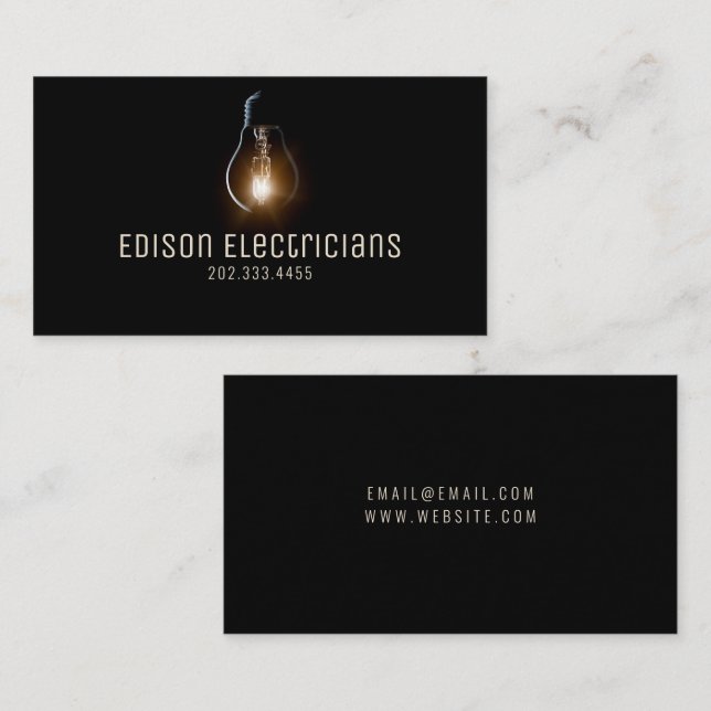 Elektrobetriebskarte Visitenkarte (Vorne/Hinten)