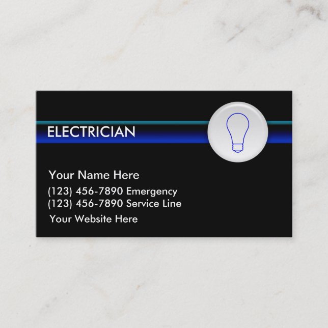 Elektrobetriebskarten Visitenkarte (Vorderseite)