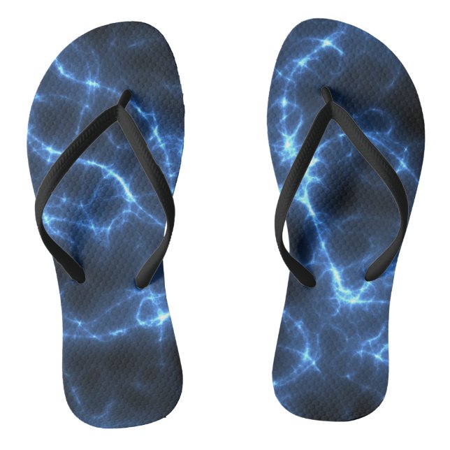 Elektroblau Flip Flops (Fußbett)