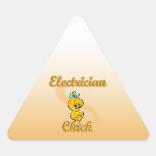 Elektrochick Dreieckiger Aufkleber
