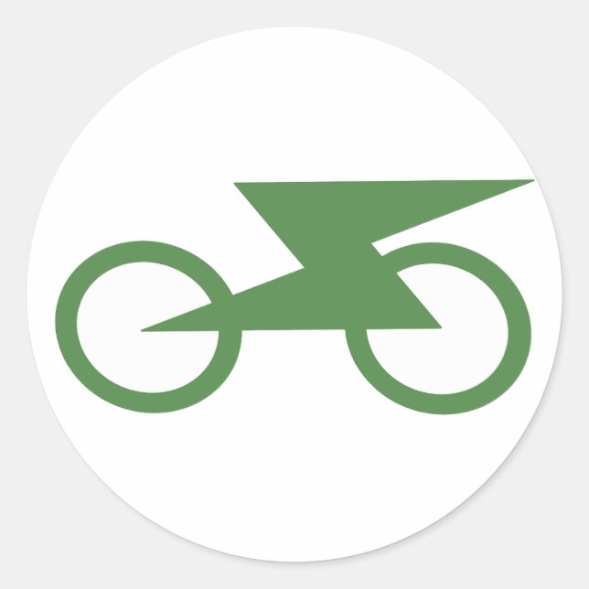 Elektrofahrrad Runder Aufkleber (Vorderseite)