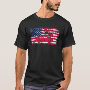 Elektrofahrzeug EV Electric American Flag Patriot T-Shirt