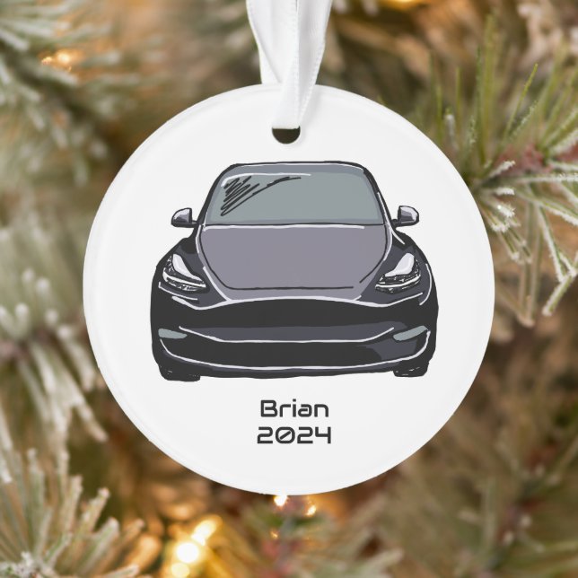 Elektrofahrzeug SUV Graue, handgezeichnete Skizze Ornament (Baum)