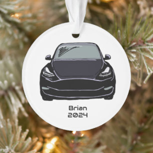 Elektrofahrzeug SUV Schwarze Handzeichnung Ornament