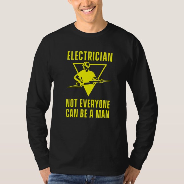 Elektrohandwerker Lineworker Lineman High Volt T-Shirt (Vorderseite)