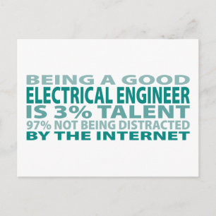 Elektroingenieur 3 %-Talent Postkarte
