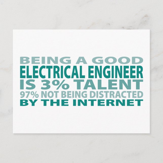 Elektroingenieur 3 %-Talent Postkarte (Vorderseite)