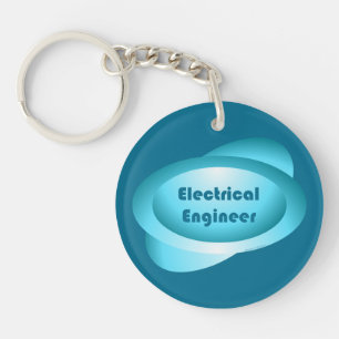 Elektroingenieur Blau Schlüsselanhänger