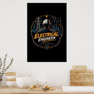 Elektroingenieur, der eine bessere Zukunft ermögli Poster