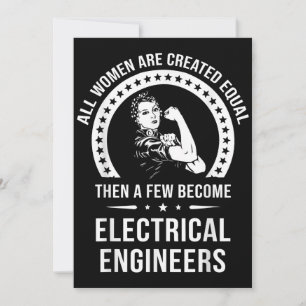 Elektroingenieur für Frauen ist gleich Dankeskarte