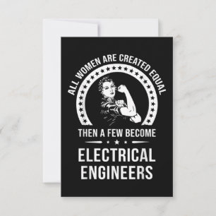 Elektroingenieur für Frauen ist gleich RSVP Karte