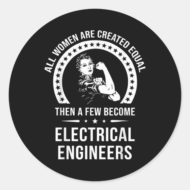 Elektroingenieur für Frauen ist gleich Runder Aufkleber (Vorderseite)
