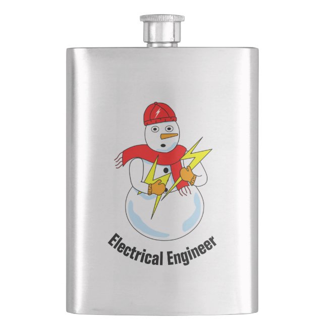 Elektroingenieur Snowman Flachmann (Vorderseite)