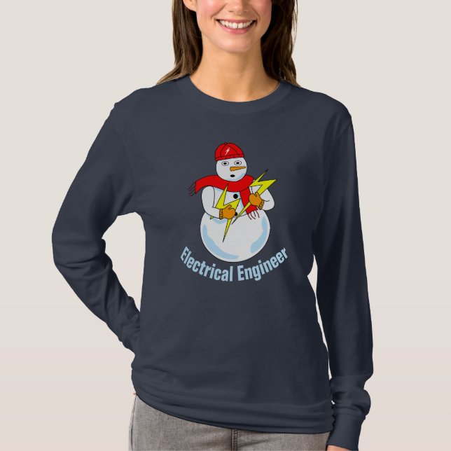Elektroingenieur Snowman T - Shirt (Vorderseite)