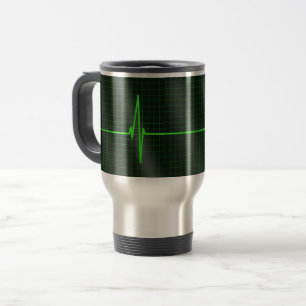Elektrokardiogramm-Wellen-Reise-Tasse Reisebecher
