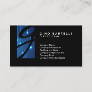 Elektrolichter Monogramm-Geschickter Handel Visitenkarte